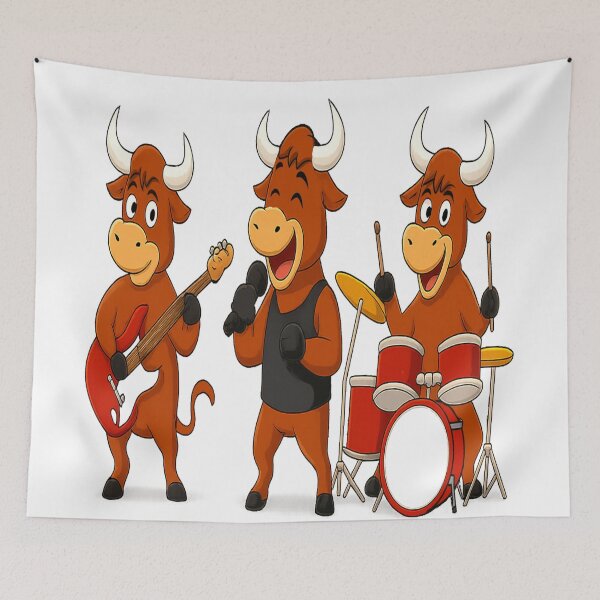 Item preview, cartoon bull band,the taurus designed and sold by JamesDunican.