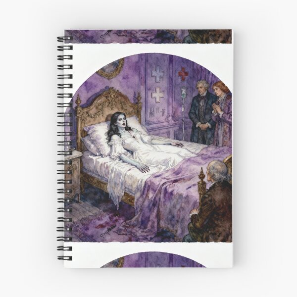 Item preview, Lucy becomes a Vampire Illustration from Bram Stoker's Dracula character portrait art designed and sold by Vintage Designs +.