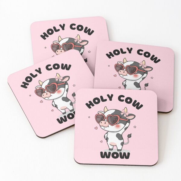 Item preview, Flirty Cute Cow with Heart Sunglasses designed and sold by joleyjl.