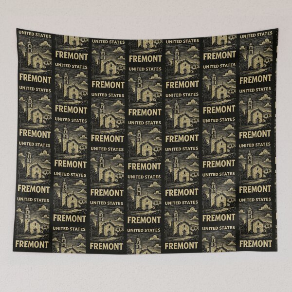 Item preview, Fremont USA Linocut Style  designed and sold by Thistle-TShop.
