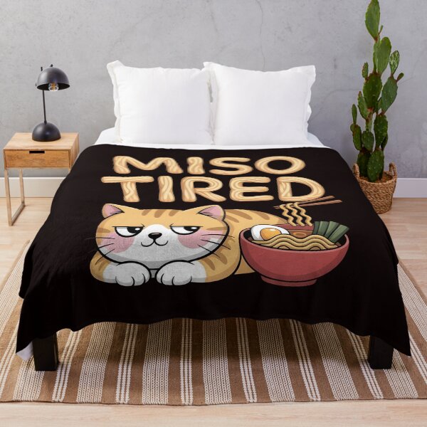 Item preview, Miso Tired – Japanese Cat Ramen Food Humor designed and sold by Redgiant87x.