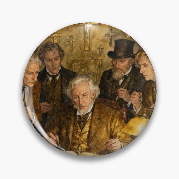 Item preview, Van Helsing with his contemporaries Illustration from Bram Stoker's Dracula character portrait art designed and sold by Vintage Designs +.