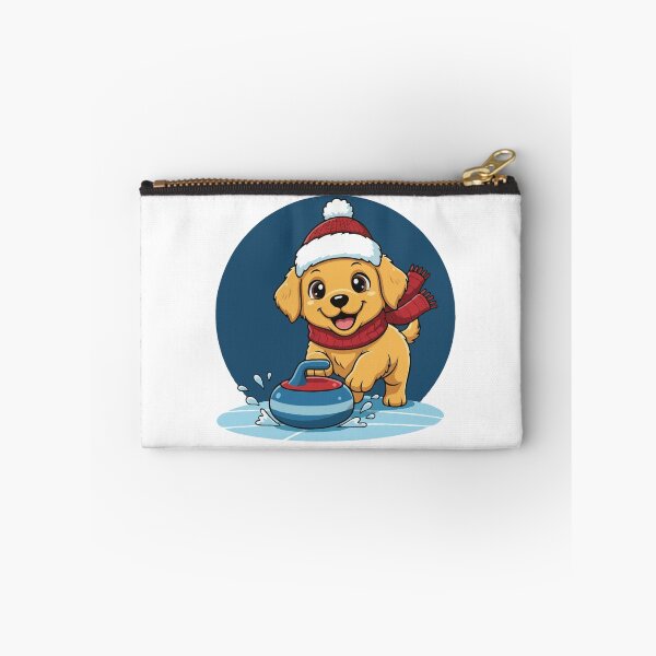 Item preview, Cute Golden Retriever Curling Puppy | Happy Winter Puppy designed and sold by The Real Life Symphony.