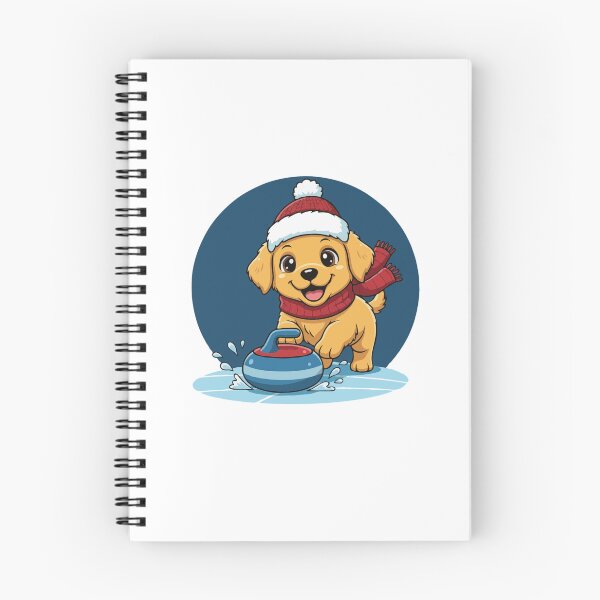 Item preview, Cute Golden Retriever Curling Puppy | Happy Winter Puppy designed and sold by The Real Life Symphony.