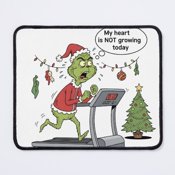Item preview, Resting Grinch Face Treadmill Funny Christmas Workout designed and sold by AestheticCore Designs.