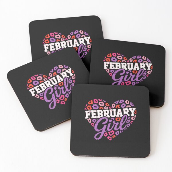 Item preview, Born In February Girl Birthday Leopard Heart Valentine's Day  designed and sold by clothesy7.