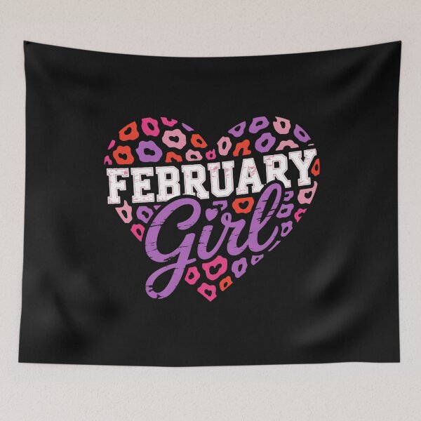 Item preview, Born In February Girl Birthday Leopard Heart Valentine's Day  designed and sold by clothesy7.