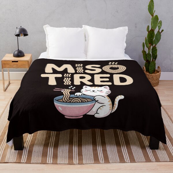 Item preview, Miso Tired – Funny Japanese Cat Ramen Art designed and sold by Redgiant87x.