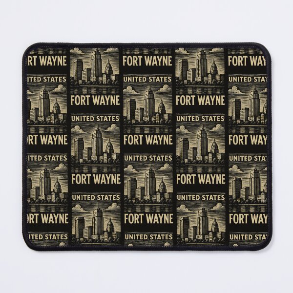 Item preview, Fort Wayne USA Linocut Style  designed and sold by Thistle-TShop.