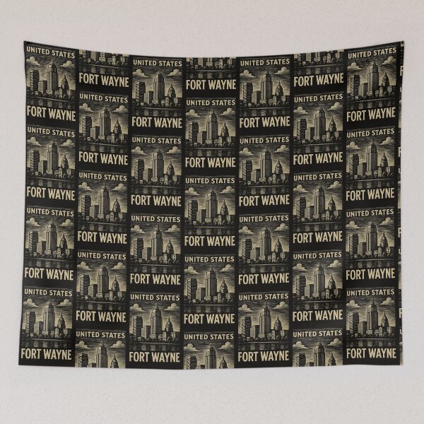 Item preview, Fort Wayne USA Linocut Style  designed and sold by Thistle-TShop.