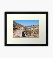 Path to Gera, Tilos Framed Print