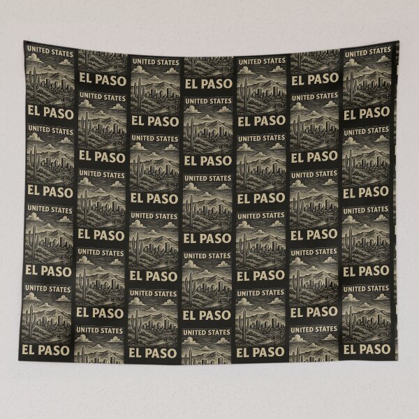 Item preview, El Paso USA Linocut Style  designed and sold by Thistle-TShop.