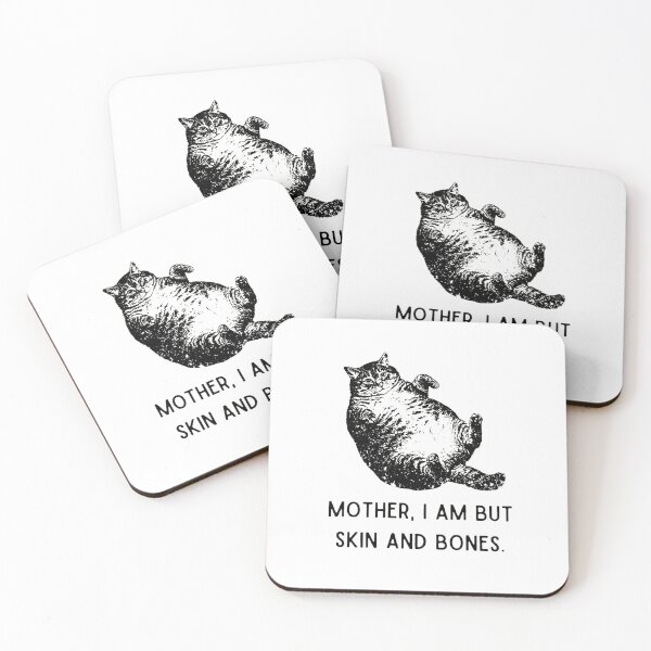 Item preview, Mother I Am But Skin and Bones | Funny Chonky Cat Meme designed and sold by InkImagination1.