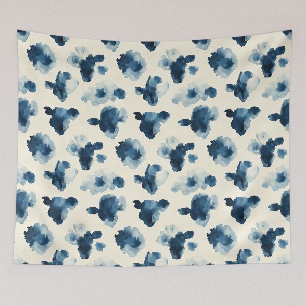 Item preview, Watercolor Cow Print Pattern | Navy Western Farmhouse Aesthetic designed and sold by PaperieJennifer.