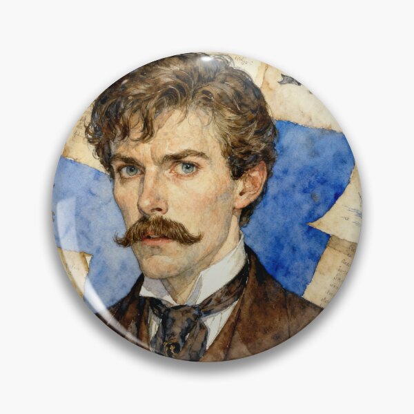 Item preview, Johnathan Harker the Solicitor Illustration from Bram Stoker's Dracula character portrait art designed and sold by Vintage Designs +.