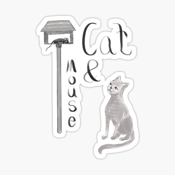 Cat & Mouse Sticker