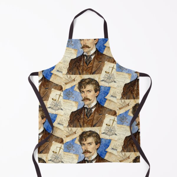 Item preview, Johnathan Harker the Solicitor Illustration from Bram Stoker's Dracula character portrait art designed and sold by Vintage Designs +.