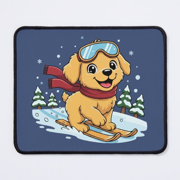 Item preview, Cute Golden Retriever Skiing Puppy | Happy Winter Puppy designed and sold by The Real Life Symphony.