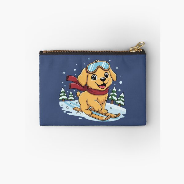 Item preview, Cute Golden Retriever Skiing Puppy | Happy Winter Puppy designed and sold by The Real Life Symphony.