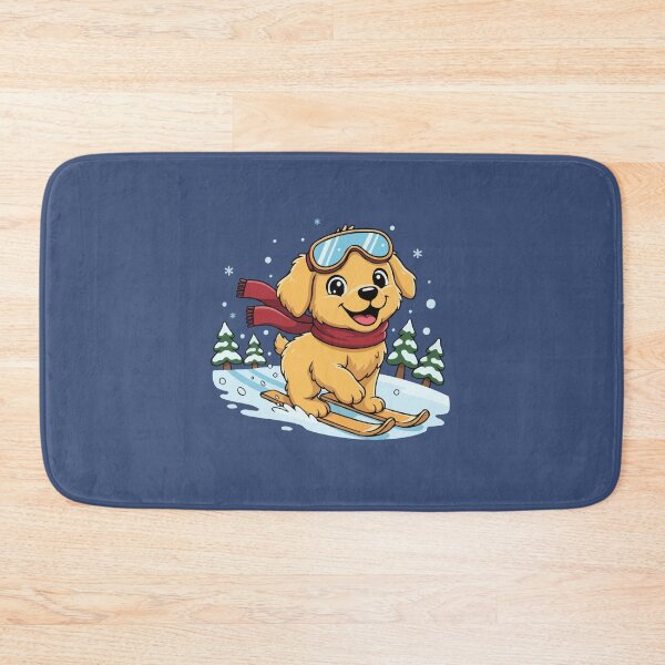Item preview, Cute Golden Retriever Skiing Puppy | Happy Winter Puppy designed and sold by The Real Life Symphony.