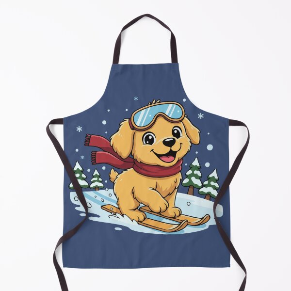 Item preview, Cute Golden Retriever Skiing Puppy | Happy Winter Puppy designed and sold by The Real Life Symphony.