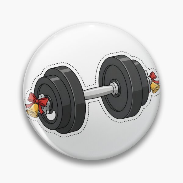 Item preview, Sleigh Bells Dumbbells Christmas Gym Sticker & Shirt designed and sold by AestheticCore Designs.