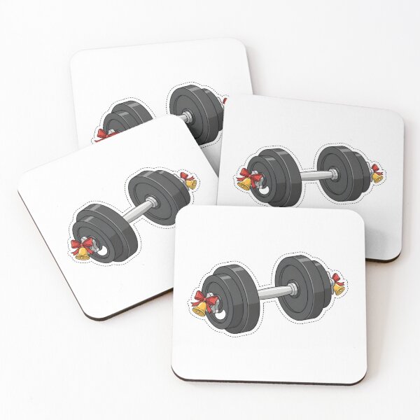Item preview, Sleigh Bells Dumbbells Christmas Gym Sticker & Shirt designed and sold by AestheticCore Designs.