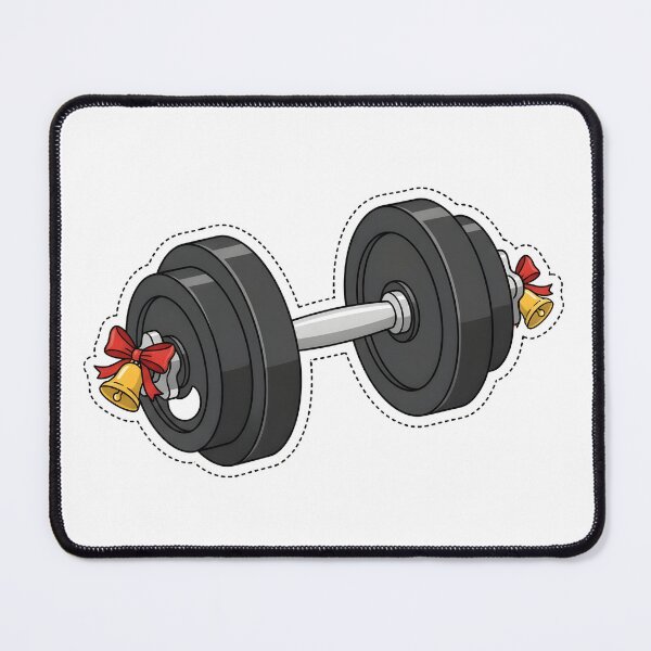 Item preview, Sleigh Bells Dumbbells Christmas Gym Sticker & Shirt designed and sold by AestheticCore Designs.