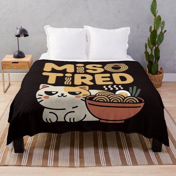 Item preview, Miso Tired – Funny Ramen Cat Japanese Humor designed and sold by Redgiant87x.