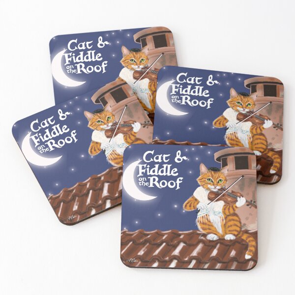 Item preview, Cat and Fiddle on the Roof designed and sold by TabbyCatStudios.