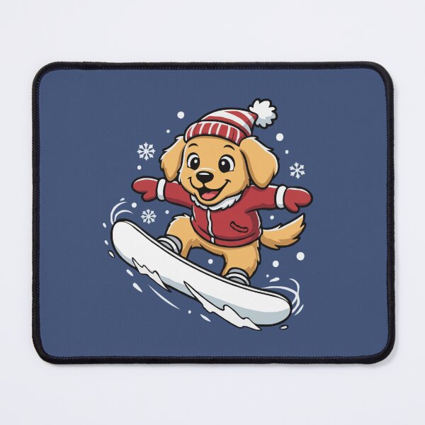 Item preview, Cute Golden Retriever Snowboarding Puppy | Happy Winter Puppy designed and sold by The Real Life Symphony.