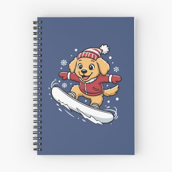 Item preview, Cute Golden Retriever Snowboarding Puppy | Happy Winter Puppy designed and sold by The Real Life Symphony.