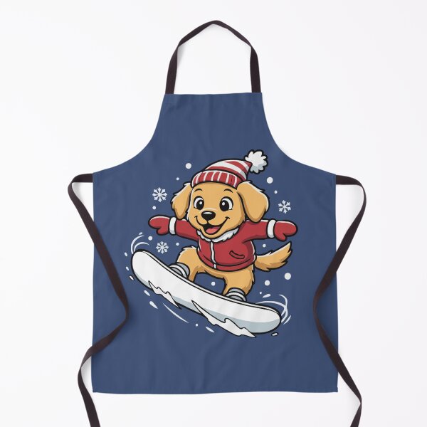 Item preview, Cute Golden Retriever Snowboarding Puppy | Happy Winter Puppy designed and sold by The Real Life Symphony.
