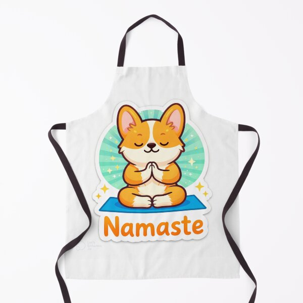 Item preview, Corgi Dog Doing Yoga Namaste Funny Sticker designed and sold by DesignEG.
