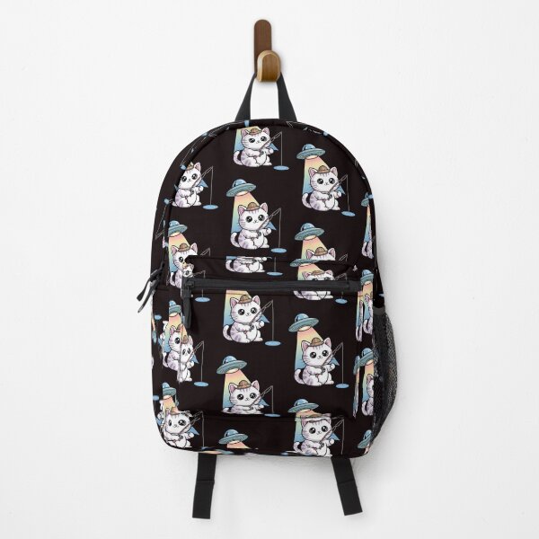 Item preview, Kawaii Fishing Cat Alien UFO Abduction – Cute Japanese Anime Style designed and sold by Redgiant87x.
