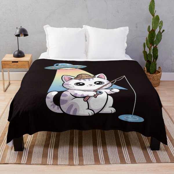 Artikelvorschau, Kawaii-Angelkatze wird von einem Alien oder UFO entführt – Niedlicher japanischer Anime-Stil entworfen und verkauft von Redgiant87x.