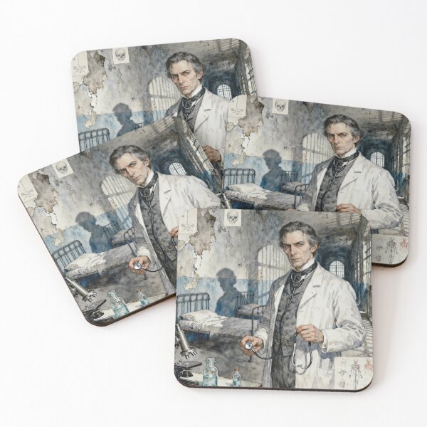 Item preview, John "Jack" Seward, M.D Illustration from Bram Stoker's Dracula character portrait art designed and sold by Vintage Designs +.