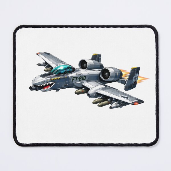 Item preview, Shark Mouth Silver Tactical Attack Jet Art designed and sold by Combat Skies.