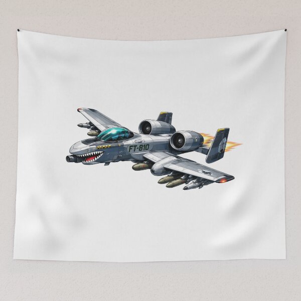 Item preview, Shark Mouth Silver Tactical Attack Jet Art designed and sold by Combat Skies.
