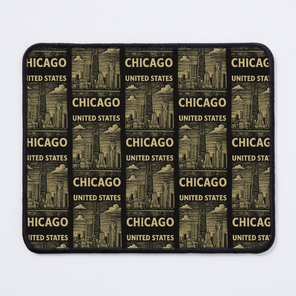 Item preview, Chicago USA Linocut Style  designed and sold by Thistle-TShop.