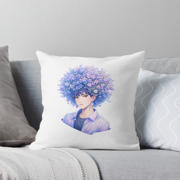 Item preview, 3D Floral Boy Sticker | Pastel Flower Hair Aesthetic | Cute Pop-Out Art designed and sold by Gurjeetpixelart.