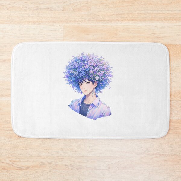 Item preview, 3D Floral Boy Sticker | Pastel Flower Hair Aesthetic | Cute Pop-Out Art designed and sold by Gurjeetpixelart.