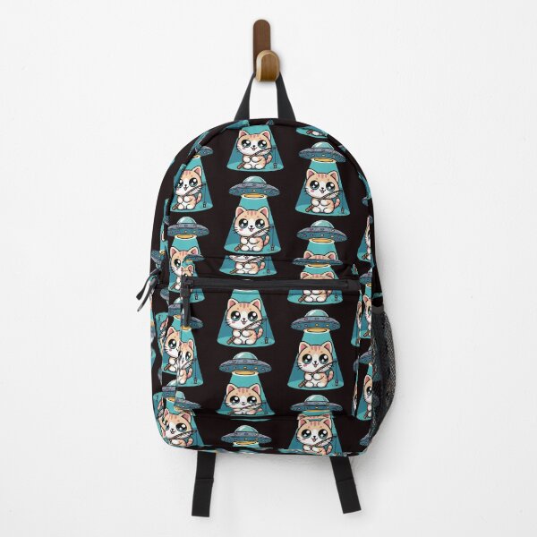 Item preview, Kawaii Fishing Cat Alien UFO Abduction – Anime Style Cute Cat Humor designed and sold by Redgiant87x.