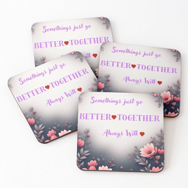 Item preview, Some Things Just Go Better Together - Romantic Quote with Hearts designed and sold by Prayful.