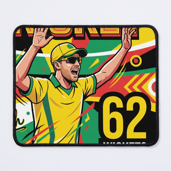 Item preview, Travball Inspired Cricket Poster – 62 Wickets Sports Wall Art designed and sold by AbstractAuraArt.
