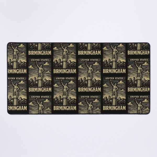 Item preview, Birmingham USA Linocut Style designed and sold by Thistle-TShop.
