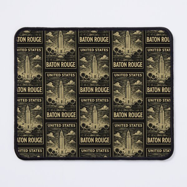 Item preview, Baton Rouge USA Linocut Style  designed and sold by Thistle-TShop.