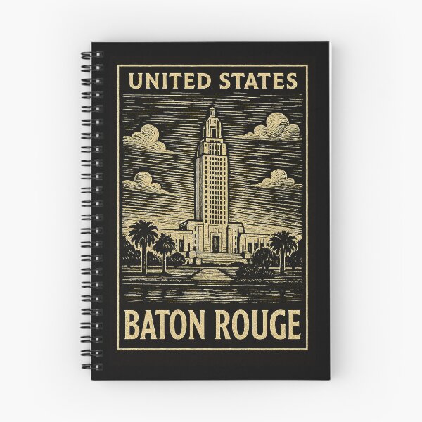 Item preview, Baton Rouge USA Linocut Style  designed and sold by Thistle-TShop.