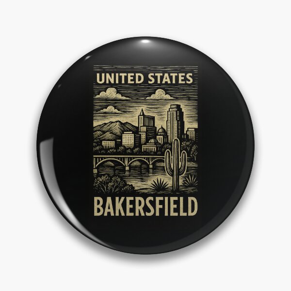 Item preview, Bakersfield USA Linocut Style  designed and sold by Thistle-TShop.