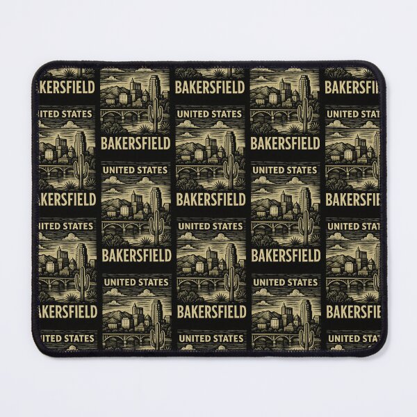 Item preview, Bakersfield USA Linocut Style  designed and sold by Thistle-TShop.